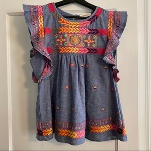 Colorful Embroidered Top